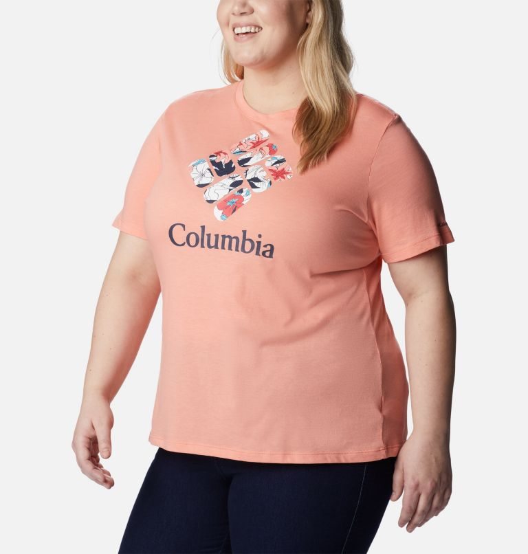 Tricouri Columbia Bluebird Day Relaxed Crew Neck Dama Corai | Plus Size CVAQ8Z197